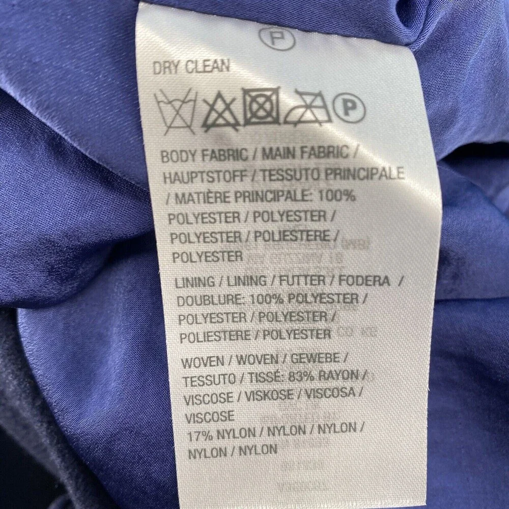LOGO by Lori Goldstein Legacy Double Knit Coat Medium Size Blue Jacket w Pockets